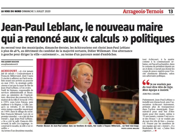 article de presse chemin histoire 1